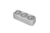 Przelaczniki - Gripo Socket with 3 outlets and earth, Grey - 5709119075514