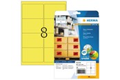 Papier, papier fotograficzny i etykiety - HERMA 5144 / Neon labels A4 99.1 x 67.7 mm luminous yellow permanent adhesion - 5144