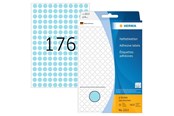 Papier, papier fotograficzny i etykiety - HERMA 2213 Multi-purpose labels / colour dots Ø 8 mm round blue permanent adhesion for hand lettering - 2213