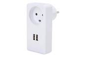 Przelaczniki - Gripo Socket with 2 USB ports 3,5A, White - 5709119075118