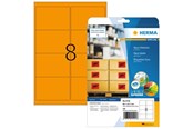 Papier, papier fotograficzny i etykiety - HERMA 5145 / Neon labels A4 99.1 x 67.7 mm luminous orange permanent adhesion - 5145