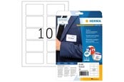 Papier, papier fotograficzny i etykiety - HERMA Name/textile labels removable A4 80 x 50 mm separable white made of acetate silk printable - 4587
