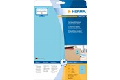 Papier, papier fotograficzny i etykiety - HERMA Coloured labels A4 105 x 148 mm blue removable - 4563