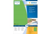 Papier, papier fotograficzny i etykiety - HERMA Coloured labels A4 105 x 42.3 mm green permanent adhesion - 4559