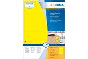 Papier, papier fotograficzny i etykiety - HERMA Coloured labels A4 199.6 x 143.5 mm yellow permanent adhesion - 4565