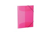 Teczka i podkładka z klipsem - HERMA Elasticated folder A4 PP translucent pink - 19505