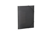Teczka i podkładka z klipsem - HERMA Elasticated folder A4 PP translucent black - 19501