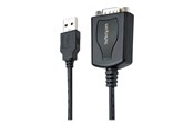 Adapter Sieciowy  (karta sieciowa, serwer druku, itp.) - StarTech.com 3ft (1m) USB to Serial Cable with COM Port Retention DB9 Male RS232 to USB Converter - 1P3FPC-USB-SERIAL