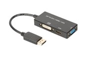 Kabel wyświetlacza - DIGITUS DisplayPort 3in1 Adapter DP/HDMI+DVI+VGA - AK-340418-002-S