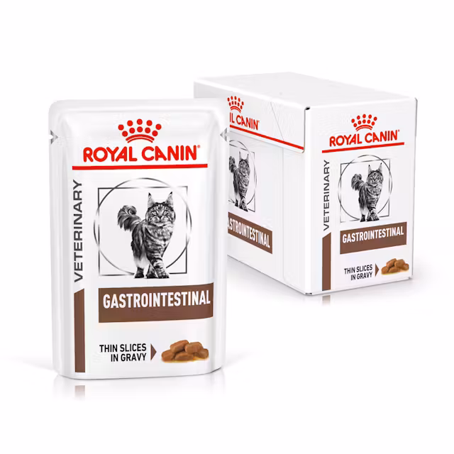 Koty - Royal Canin Gastrointestinal Cienkie Plasterki w Sosie 85 g (12-pak) - 9003579013557