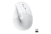Myszka - Logitech Lift for Business - Right Handed - Off-white - Ergonomiczne myszki - Optyczny - 6 - Biały - 910-006496