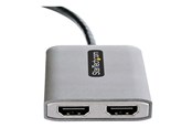 Kabel wyświetlacza - StarTech.com USB-C to Dual HDMI MST HUB Dual HDMI 4K 60Hz USB Type C Multi Monitor Adapter for Laptop w/ 1ft (30cm) cable - MST14CD122HD