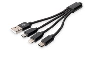 Kabel USB - DIGITUS 3-in-1 Charger Cable - DB-300160-002-S