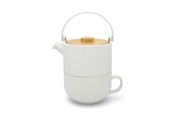Akcesoria kuchenne - bredemeijer Czajniczek z filiżanką, 1-osobowy, biały, 500ml, Umea - 142007