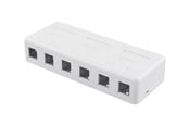 Akcesoria sieciowe - Deltaco Surface Mount Box For Keystone 6 ports White - VR-225