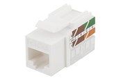 Akcesoria sieciowe - Deltaco MD-124 Cat6A Keystone jack LSA/110 termination plastic toolless white (1-Pack) - MD-124