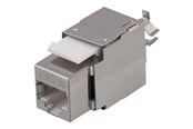 Akcesoria sieciowe - Deltaco MD-119 Keystone Jack CAT6 White/Metal - MD-119