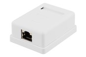 Akcesoria sieciowe - Deltaco VR-216 Shielded network socket Surface FTP 1xRJ45 Cat6 white - VR-216