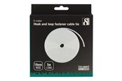 Zarzadzanie kablami - Deltaco Cable Ties 10mm 5m White - CM05W