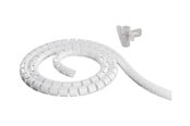 Zarzadzanie kablami - Deltaco Nylon cable cover 2.5m white - LDR03
