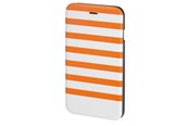Telefon - Pokrowiec i etui - Hama "Stripes" Booklet Case for Apple iPhone 6/6s orange/white - 138292