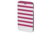Telefon - Pokrowiec i etui - Hama "Stripes" Booklet Case for Apple iPhone 6/6s magenta/white - 138290