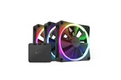 Wentylator obudowy - NZXT F120 RGB 3-pack & RGB Controller - Black - Wentylator obudowy - 120mm - Czarny ze światłem RGB - 28 dBA - RF-R12TF-B1