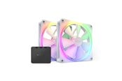 Wentylator obudowy - NZXT F140 RGB 2-pack & RGB Controller - White - Wentylator obudowy - 140mm - Biały z oświetleniem RGB - 33 dBA - RF-R14DF-W1