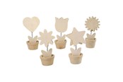 Materialy hobbystyczne - Creativ Company Decorate your Wooden Memoclip Flower 10pcs. - 57477