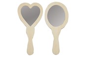 Artykuly Artystyczne & Rzemieslnicze - Creativ Company Decorate your Wooden Hand Mirror 2pcs. - 577160