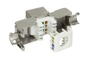 Akcesoria sieciowe - LogiLink Cat.6A Keystone Jack STP AWG 22-24 toolless 17.2 mm width - NK4001