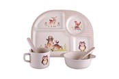 Pokój dzieciecy - Barbo Toys Wood Friends 4 room Mealtime Set - 5704976053965