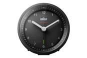 Dekoracje - Braun BC07 - alarm clock - round - quartz - desktop - black - 67009