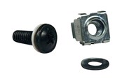 Szafa rack - Tripp Lite Rack Enclosure Square Hole Hardware M5 Screws & Washers 50PC - rack screws nuts and washers - SRCAGENUT5MM