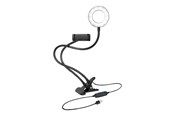 Wyposazenie do streamingu - LogiLink Smartphone Ring Light Clamp Mount Ø 8.5 cm - AA0150