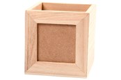 Archiwizacja i przechowywanie - Creativ Company Wooden pencil box with photo frame - 57455