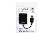 USB hub - LogiLink USB 2.0 hub 4-port Smile black USB hub - 4 - Czarny - UA0139