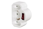 Kable - różne - Hama Multi-Plug 3-Way 2 Euro/1 Earthed Socket Switch white - 108846