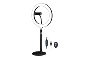 Wyposazenie do streamingu - LogiLink Smartphone ring light tripod with remote shutter height adjust. Ø 25 cm - AA0152