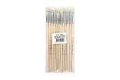 Materiały hobbystyczne - Creativ Company Wooden brushes No. 4 short handle 12pcs. - 10604