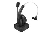 Słuchawki, zestaw słuchawkowy - LogiLink Bluetooth mono headset with charging stand microphone - BT0059