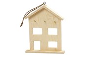 Zawieszki i zaczepy  - Creativ Company Wooden key box with 3 hooks - 57532