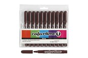 Przybory do pisania i rysowania - Creativ Company Dark brown Jumbo markers 12pcs. - 37360