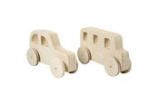 Zabawki drewniane - Creativ Company Wooden Cars 2pcs. - 59223