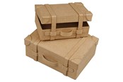 Artykuly Artystyczne & Rzemieslnicze - Creativ Company Papier mache Suitcases Handmade set of 2 - 263990