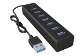 USB hub - ICY BOX IB-HUB1700-U3 USB hub - 7 - USB 3.2 - Czarny - IB-HUB1700-U3