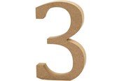 Artykuly Artystyczne & Rzemieslnicze - Creativ Company Number 3 MDF 8cm 1pc. - 56394