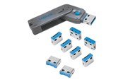 Akcesoria komputerowe - LogiLink USB-A port blocker (1x key and 8x locks) - AU0045