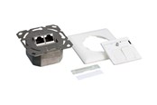 Akcesoria sieciowe - LogiLink Cat.6A wall outlet 2 x RJ45 shielded signal white - NP0123
