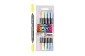 Przybory do pisania i rysowania - Creativ Company Double-sided markers - Pastel colors 6pcs. - 37991